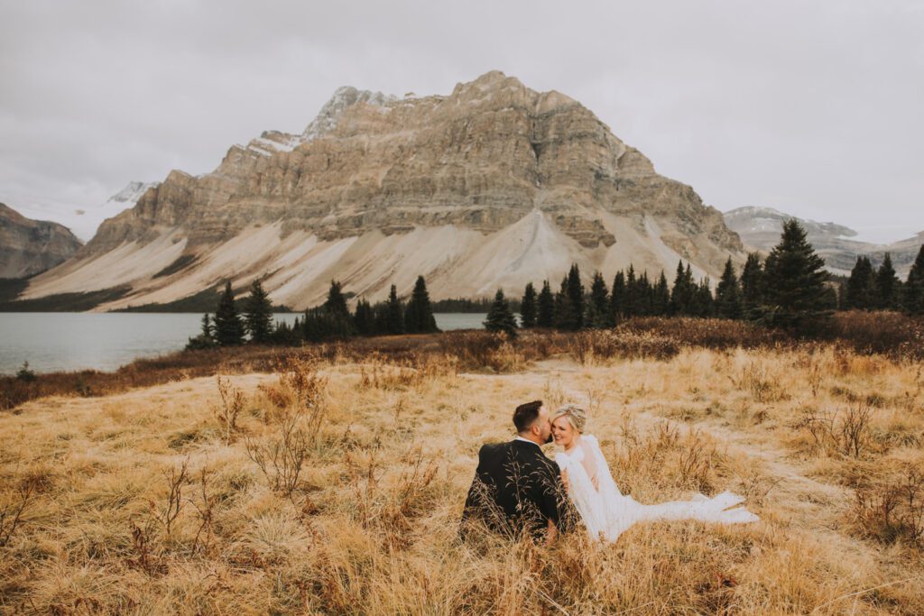 From Scenic Views to Serene Moments: A Bow Lake Elopement Story
